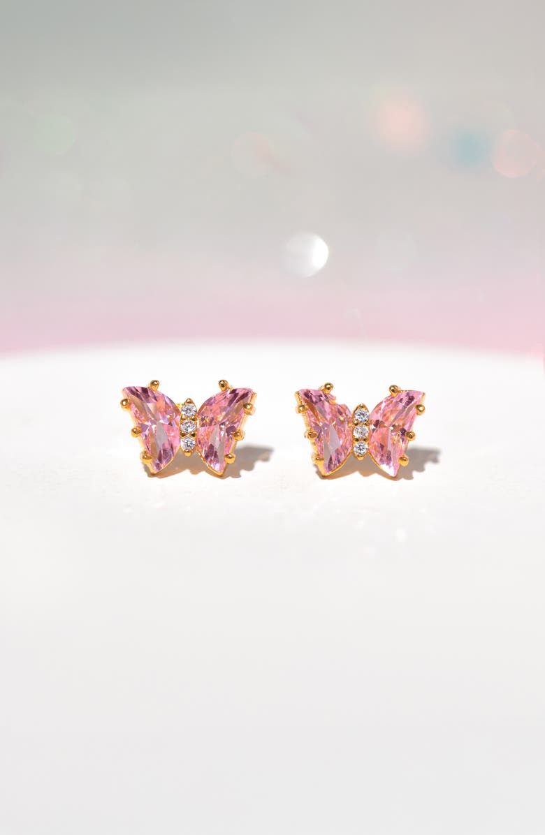 Girls Crew Flutter Love Stud Earrings, Alternate, color, Gold