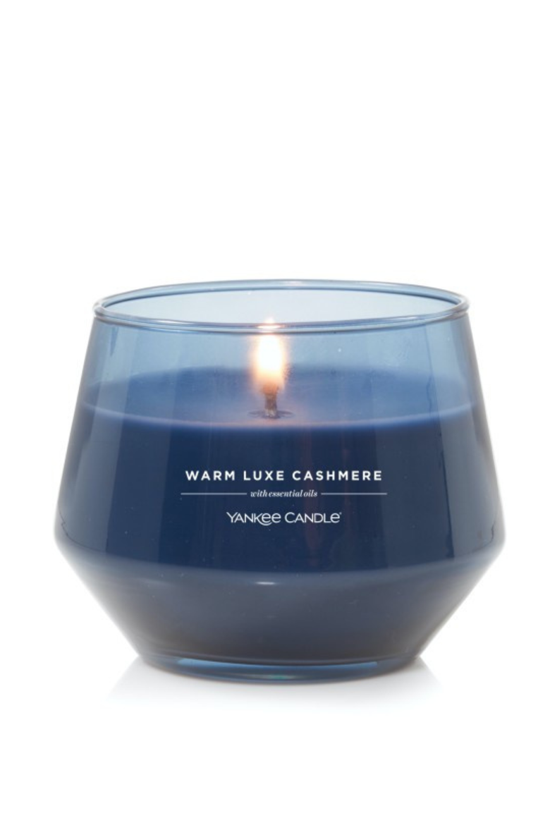 Warm Luxe Cashmere Studio Candle with Essential Oils, Set of 2, Alternate, color, Blue