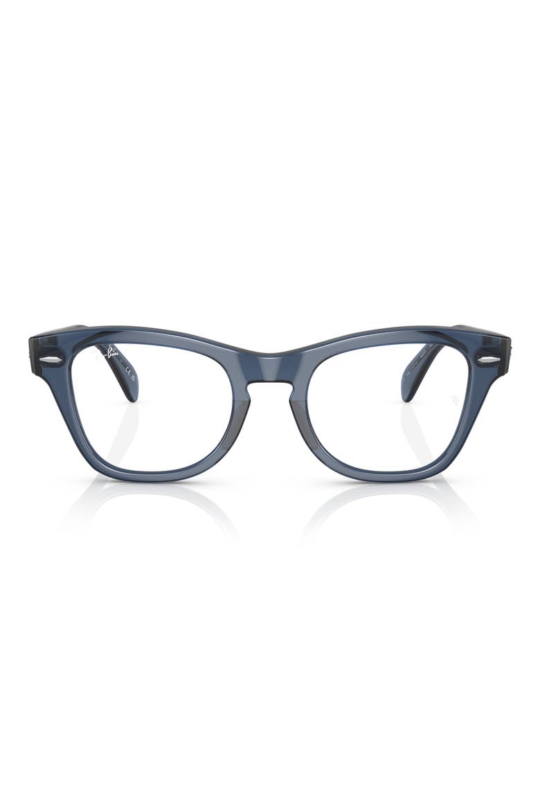 0RX0707V 48mm Square Optical Glasses, Main, color, BLUE