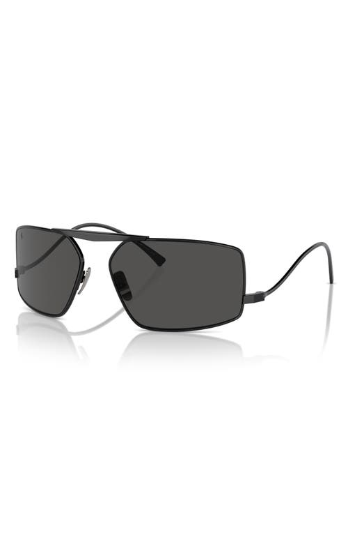Scuderia Ferrari 64mm Oversize Rectangular Sunglasses In Black