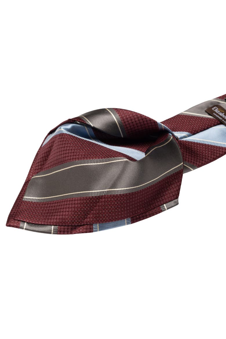 Ferrari - Silk Jacquard Tie for Men, Alternate, color, Burgundy Grey and Blue