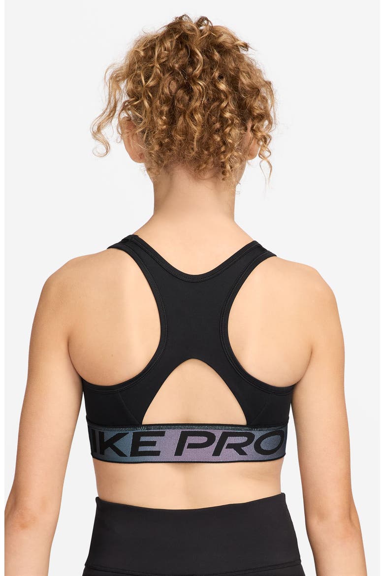 Kids' Pro Swoosh Racerback Sports Bra, Alternate, color, BLACK/ BLACK
