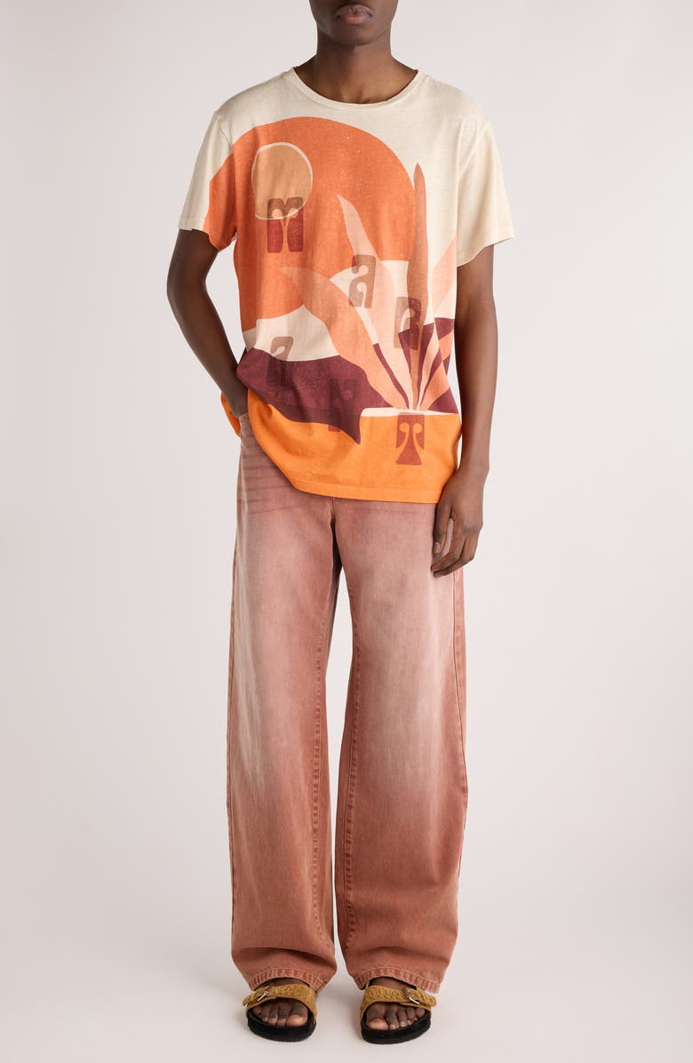 Isabel Marant Jameson Wide Leg Jeans, Alternate, color, Burnt Henna