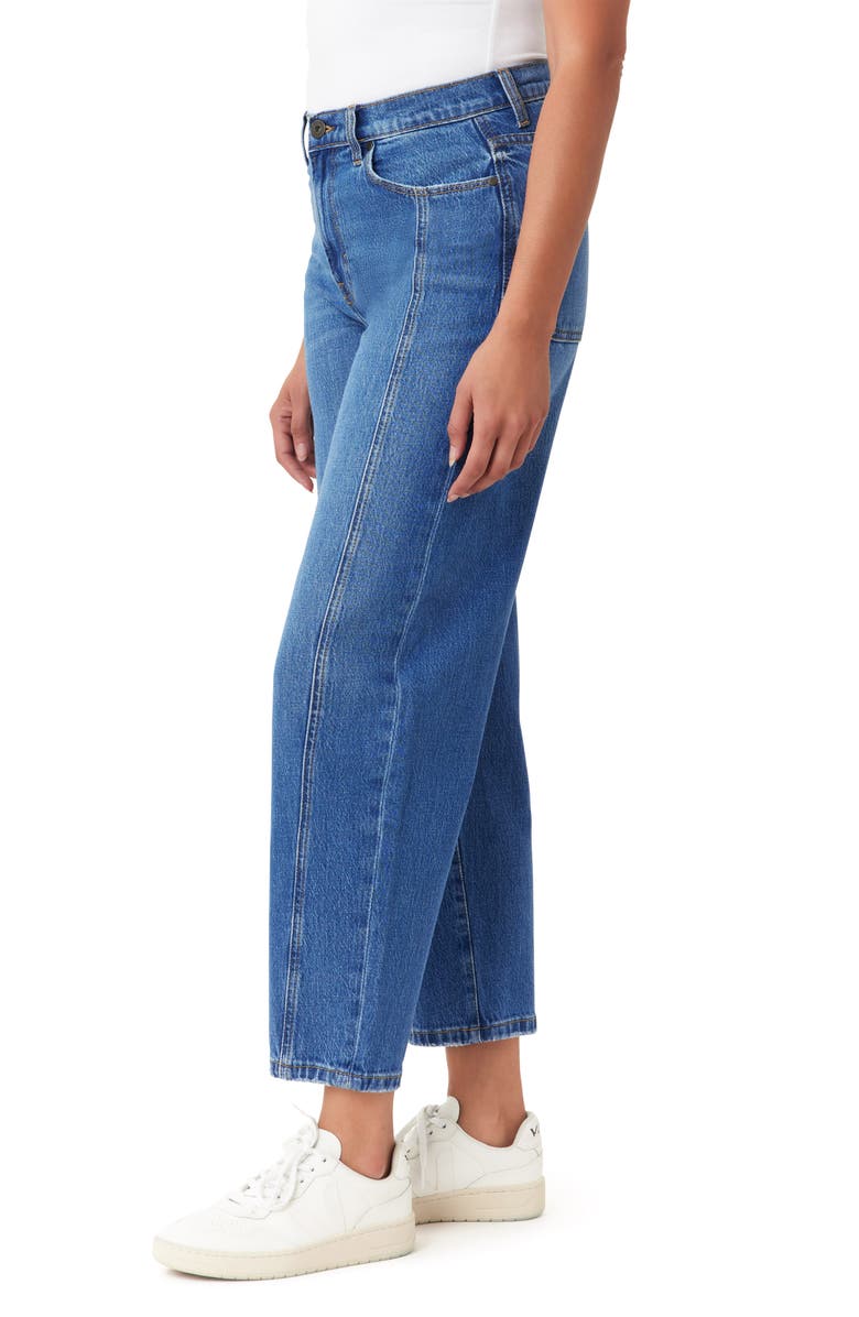 Kensie High Waist Ankle Barrel Leg Jeans, Alternate, color, Brisbane