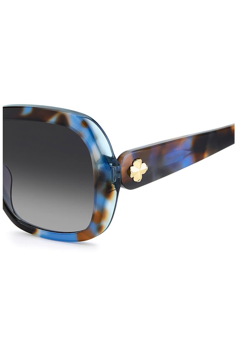 norina 57mm gradient square sunglasses, Alternate, color, BLUE HAVANA/ DARK GREY SF