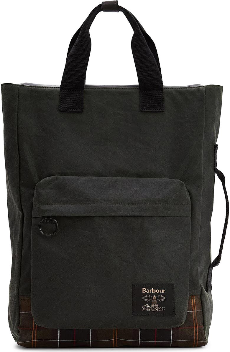 Barbour Field Waxed Cotton Backpack, Main, color,