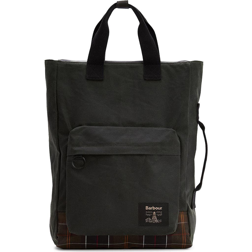 Barbour Field Wax Tartan-trimmed Backpack