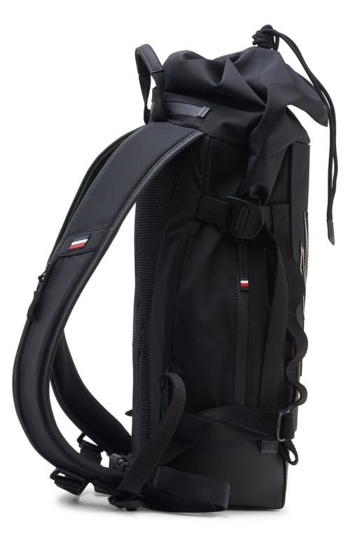 Moncler Canvas Backpack In Black