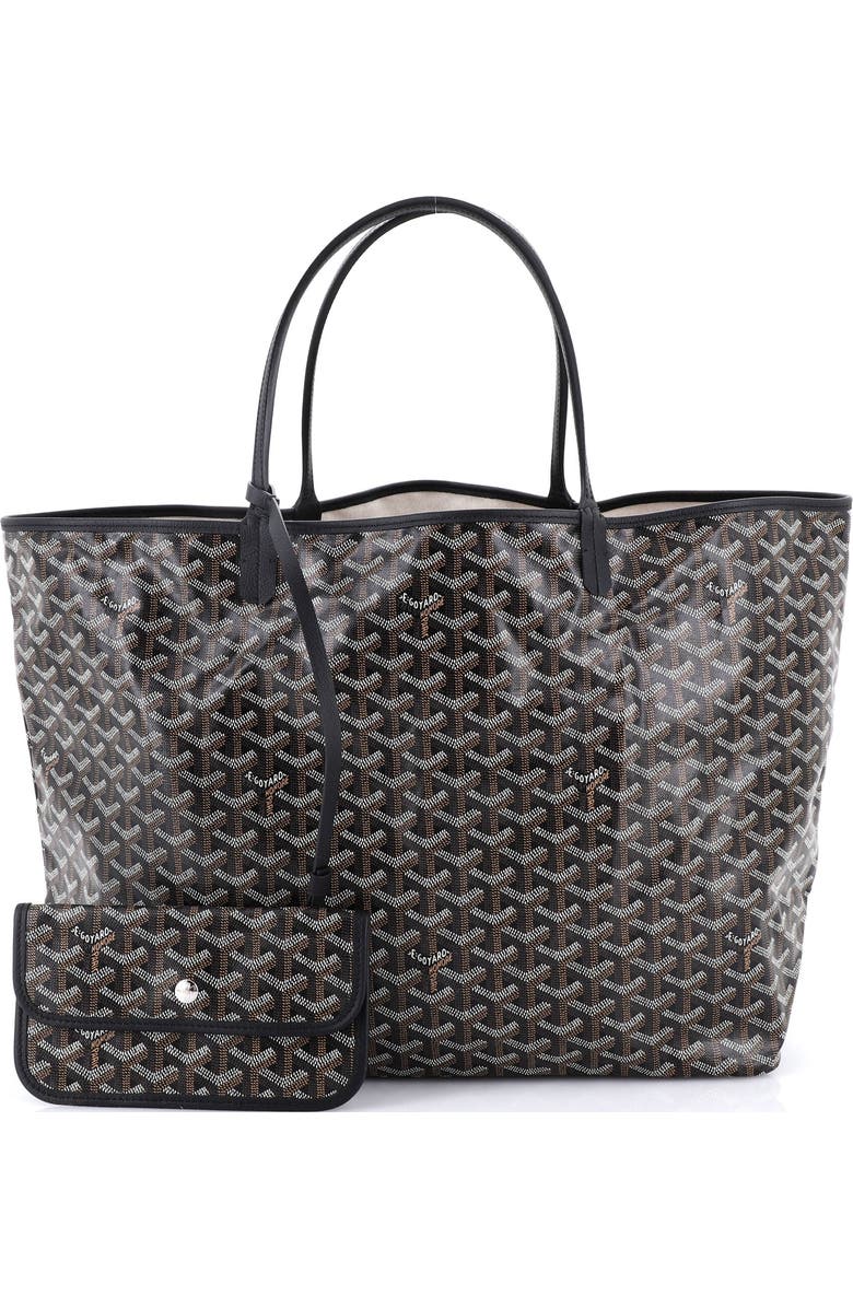 Pre-Owned Goyard Saint Louis Tote Coated Canvas GM, Alternate, color, Black