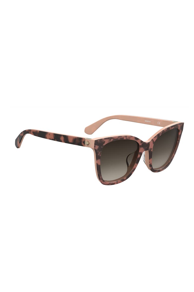 desi 55mm gradient cat eye sunglasses, Alternate, color, PINK HAVANA