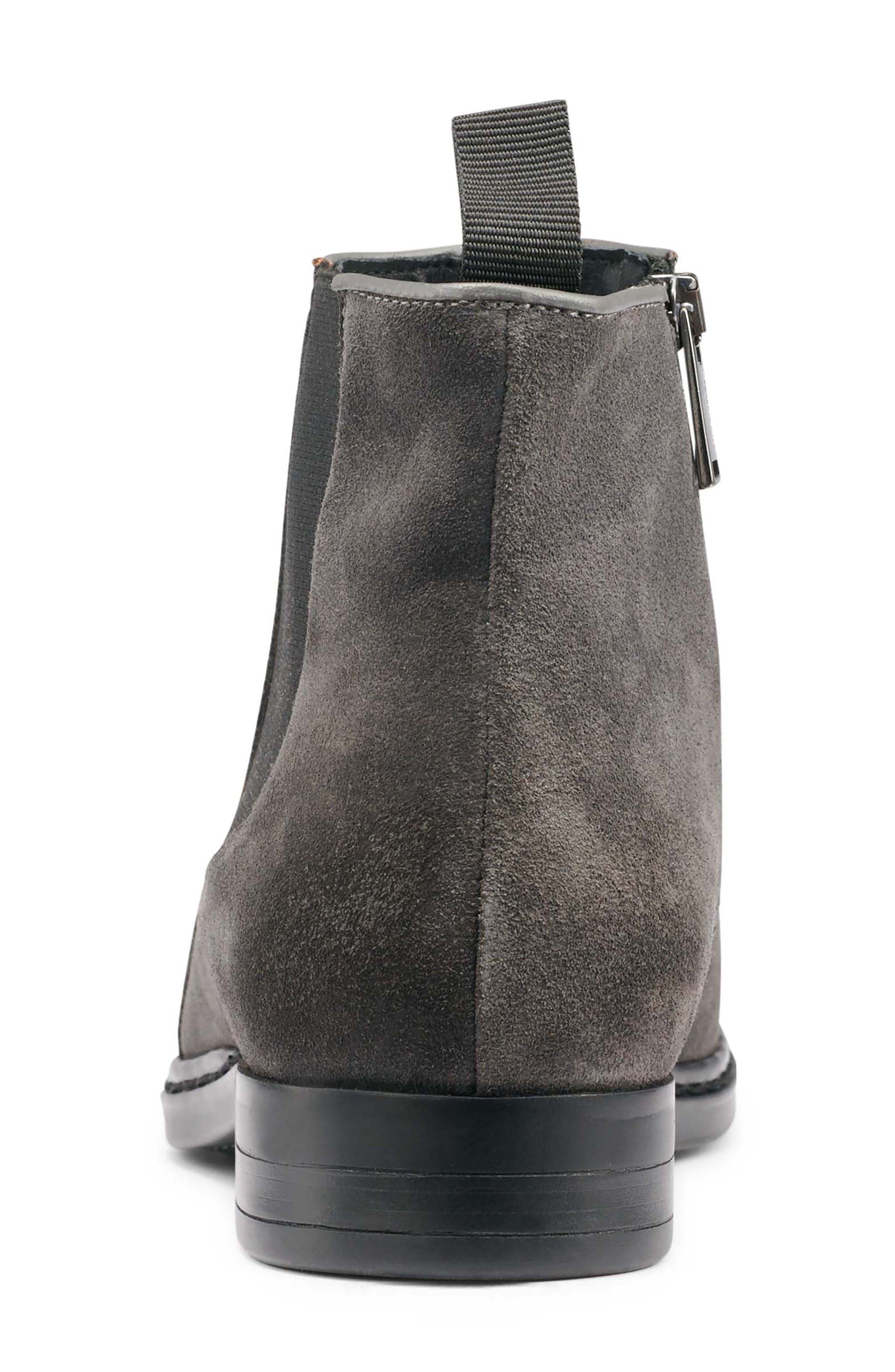 KARL LAGERFELD PARIS Suede Chelsea Boot, Alternate, color, Grey