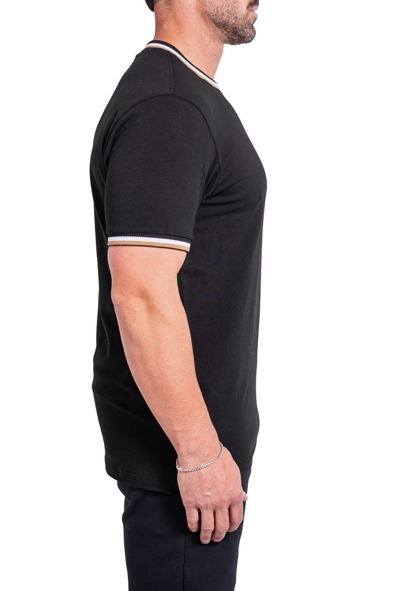 Elegantcrew Black Tipped Logo Graphic T-Shirt, Alternate, color, BLACK