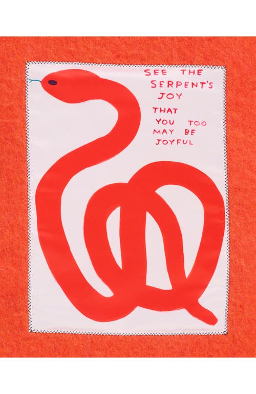 Marc Jacobs Snake Appliqué Scarf In Orange