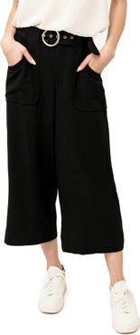 GIBSONLOOK Belted Crop Wide Leg Pants