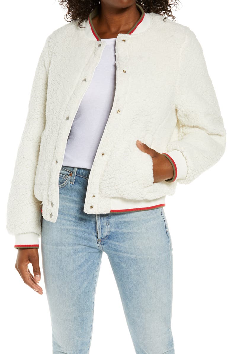 UGG<sup>®</sup> Reversible Quilted & Faux Shearling Bomber Jacket, Alternate, color,