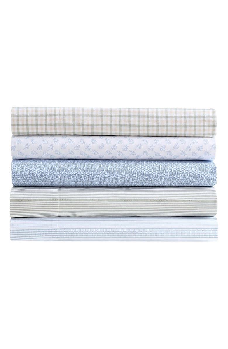 Nautica Breezy Bloom 200 Thread Count Cotton Percale Sheet Set, Alternate, color, 