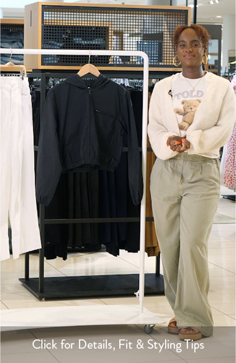 Swiss Cotton Crop Zip Hoodie, sales video thumbnail