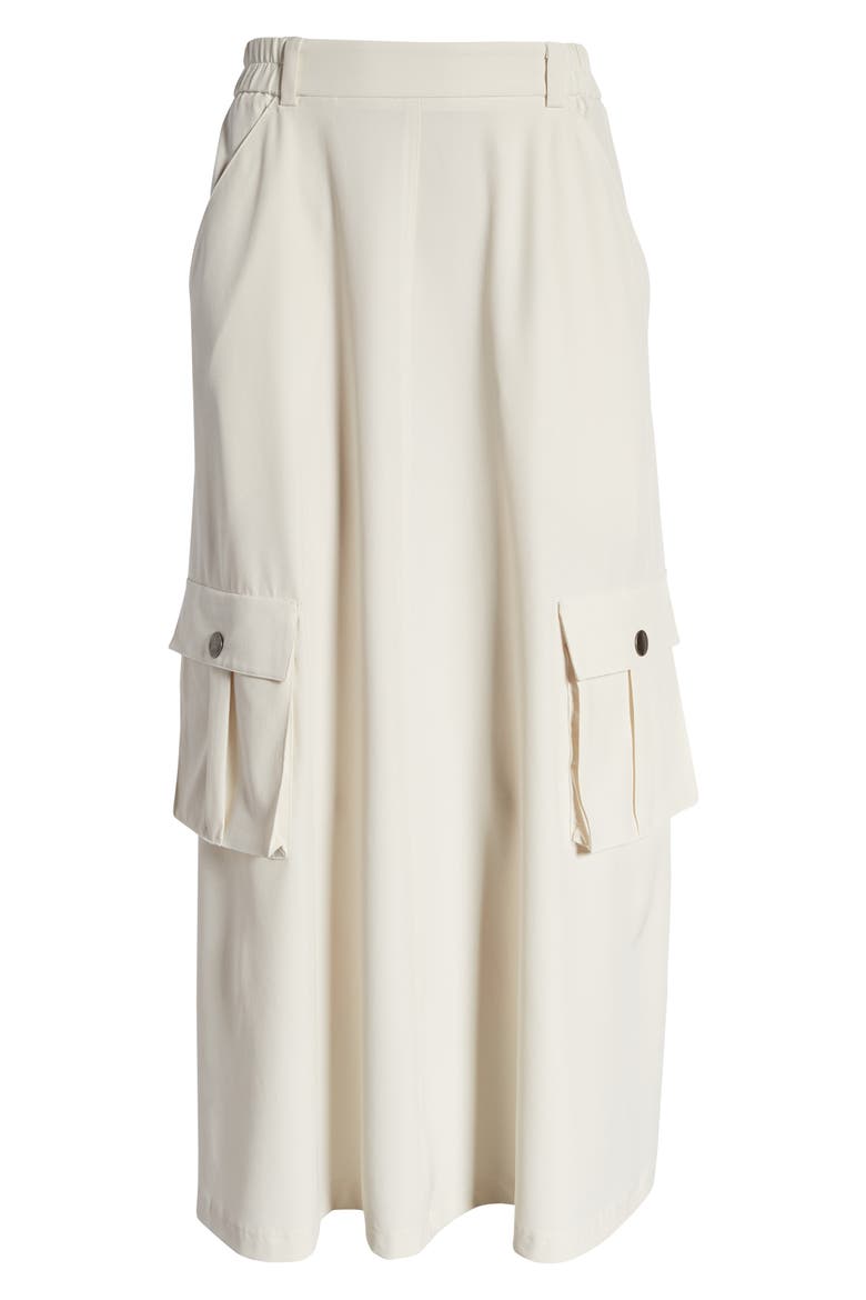Cargo Midi Skirt, Alternate, color, IVORY DOVE