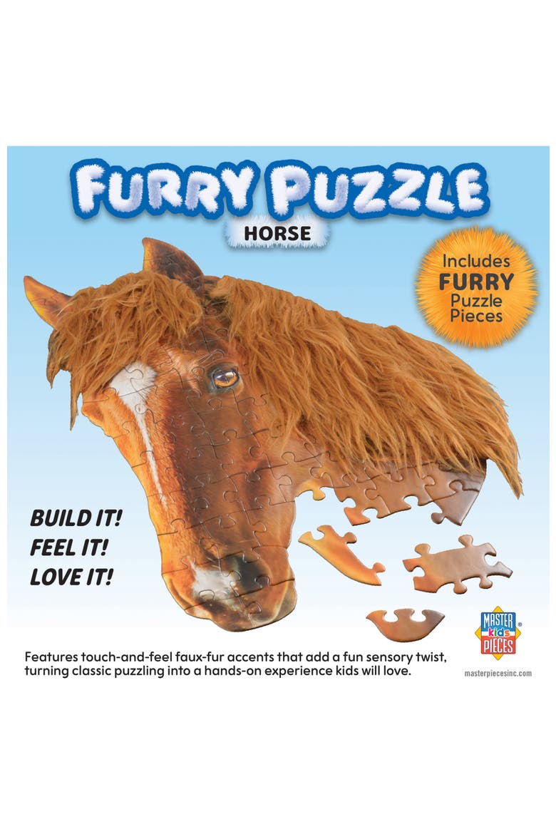 Furry Puzzle - Horse 48 Piece Jigsaw Puzzle, Alternate, color, Multicolor