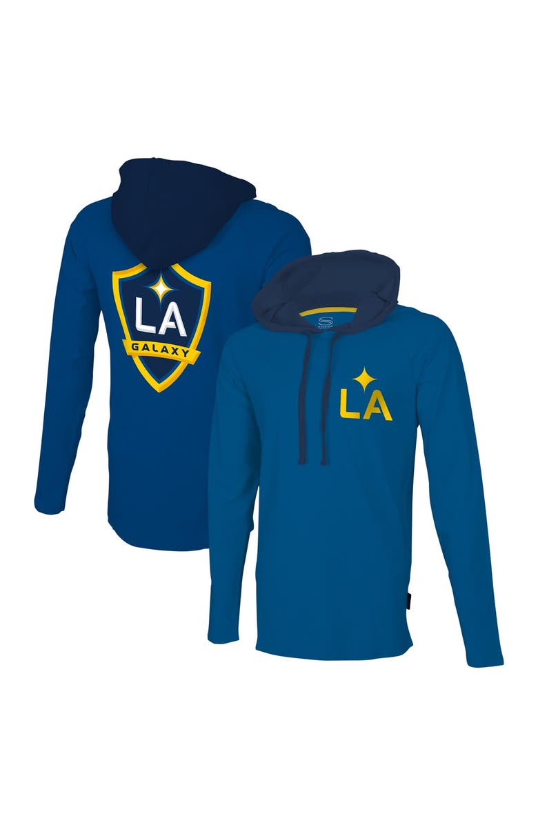 Stadium Essentials Men's Stadium Essentials Blue LA Galaxy Tradition Raglan Hoodie Long Sleeve T-Shirt, Alternate, color,