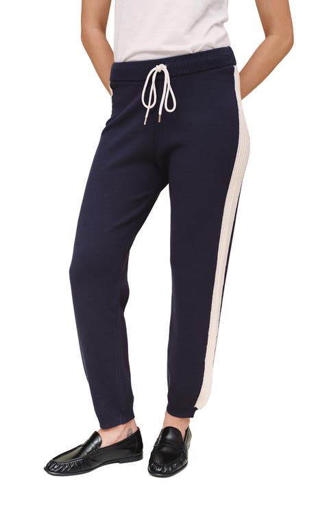 Contrast Stripe Knit Joggers