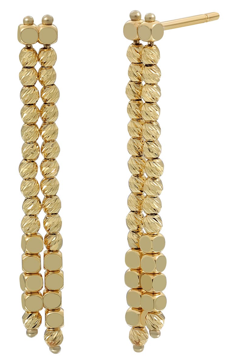 Bony Levy 14K Gold Beaded Drop Earrings, Main, color, 14K Yellow Gold