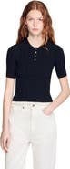 SANDRO Knit polo shirt