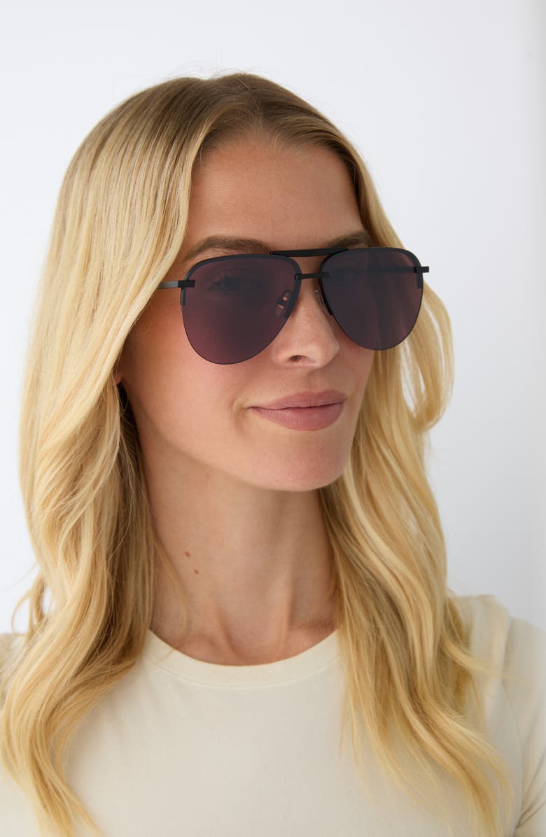 DIFF Tahoe 65mm Oversize Aviator Sunglasses, Alternate, color, 