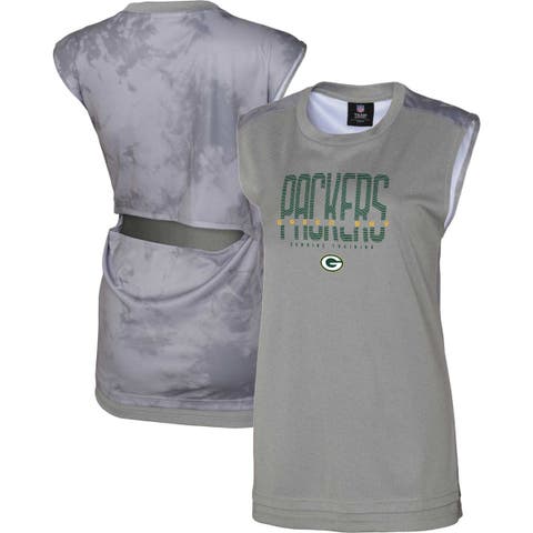 Women's Gray Green Bay Packers No Sweat Tank Top