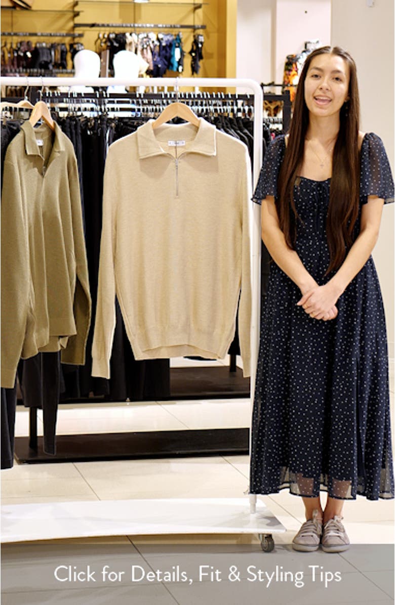 Half Zip Piqué Sweater, sales video thumbnail