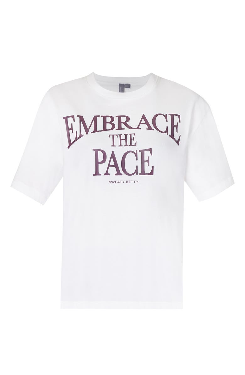 Sweaty Betty Embrace the Pace Organic Cotton Graphic T-Shirt, Alternate, color, 