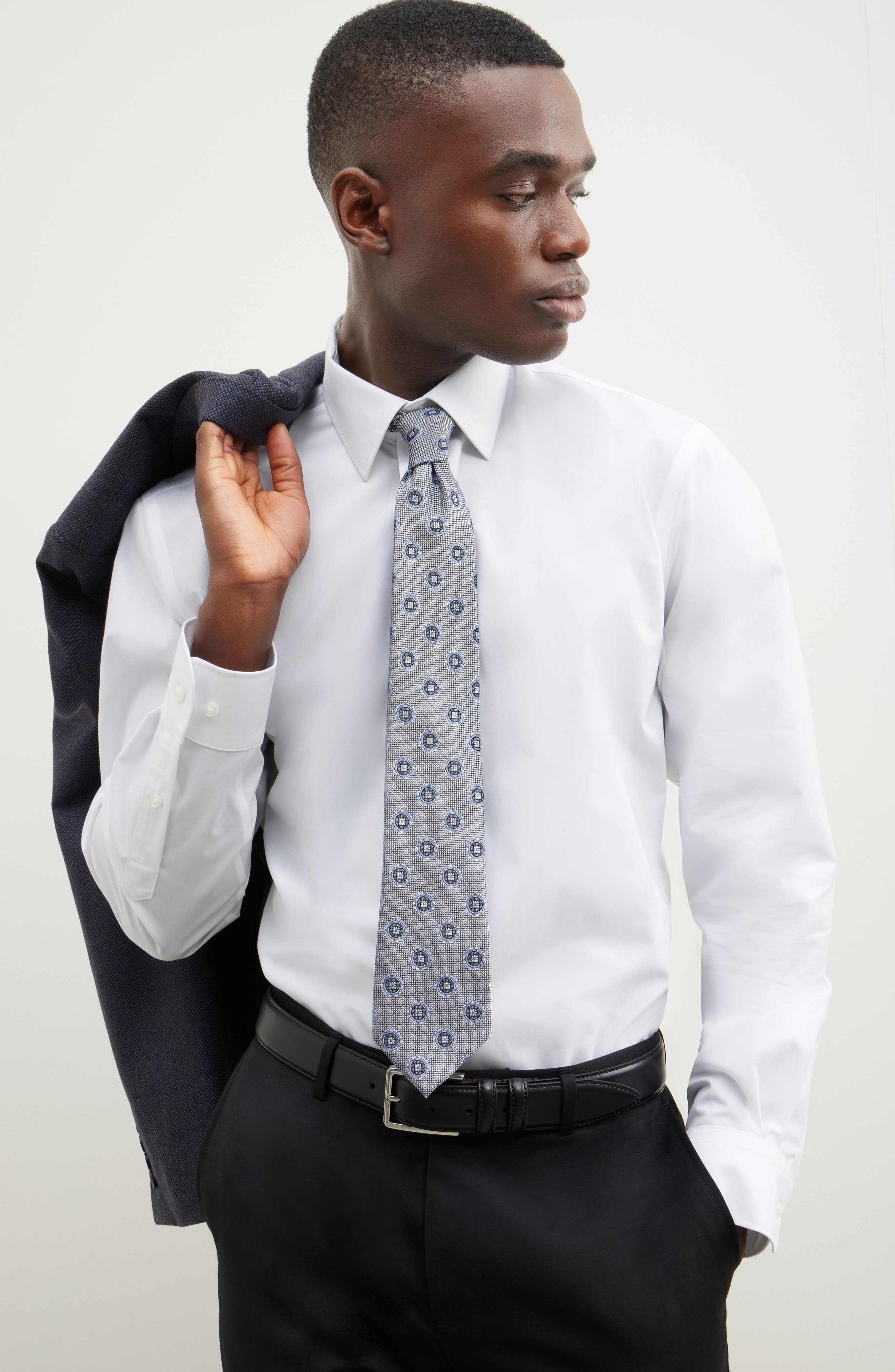 Non-Iron Traditional Fit Solid Cotton Dress Shirt - image 2