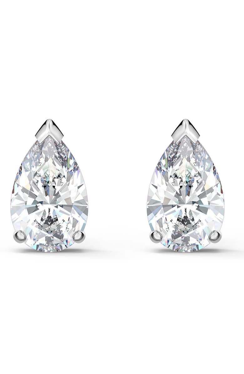 Swarovski Attract Pear Stud Earrings, Main, color, 