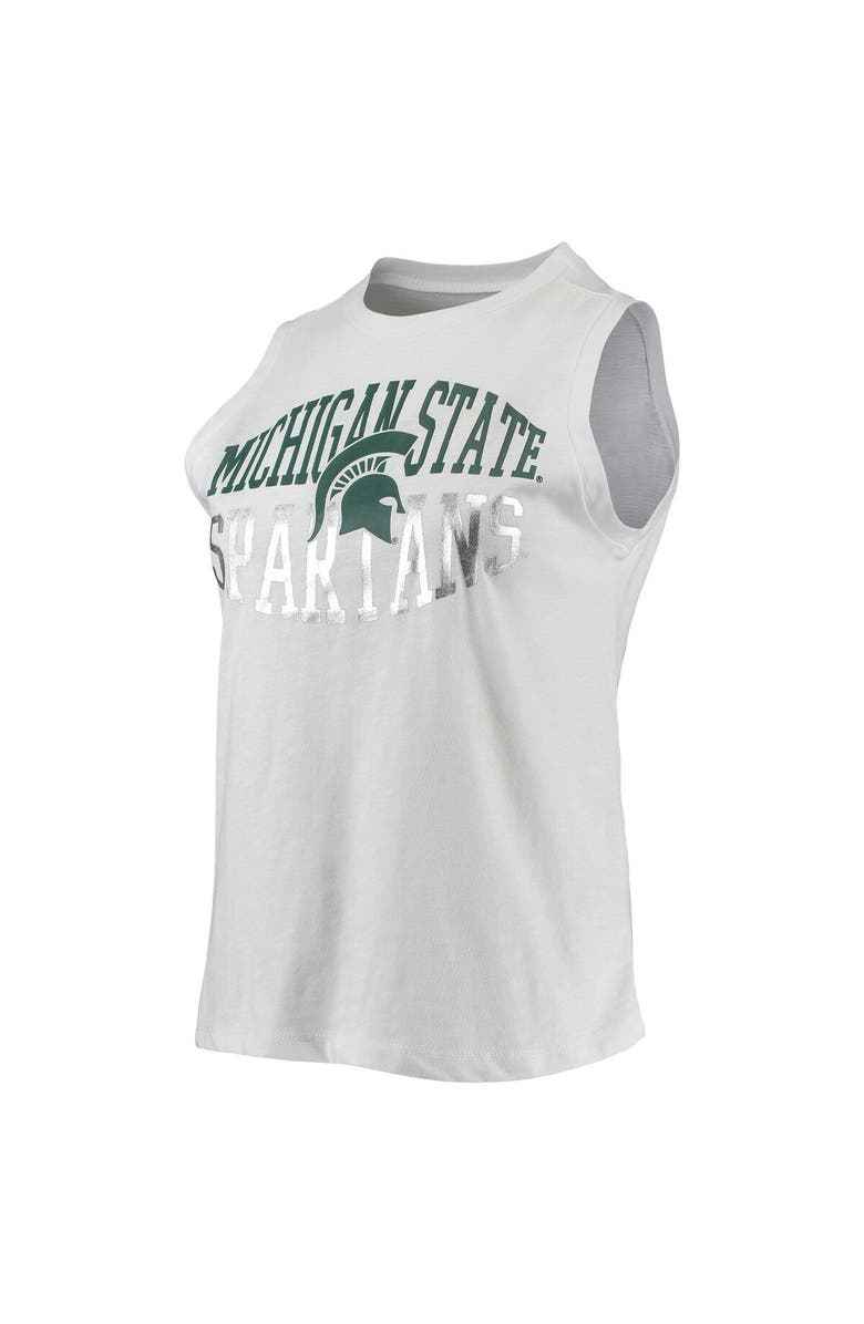 CONCEPTS SPORT Women's Concepts Sport Charcoal/White Michigan State Spartans Tank Top & Leggings Sleep Set, Alternate, color, 