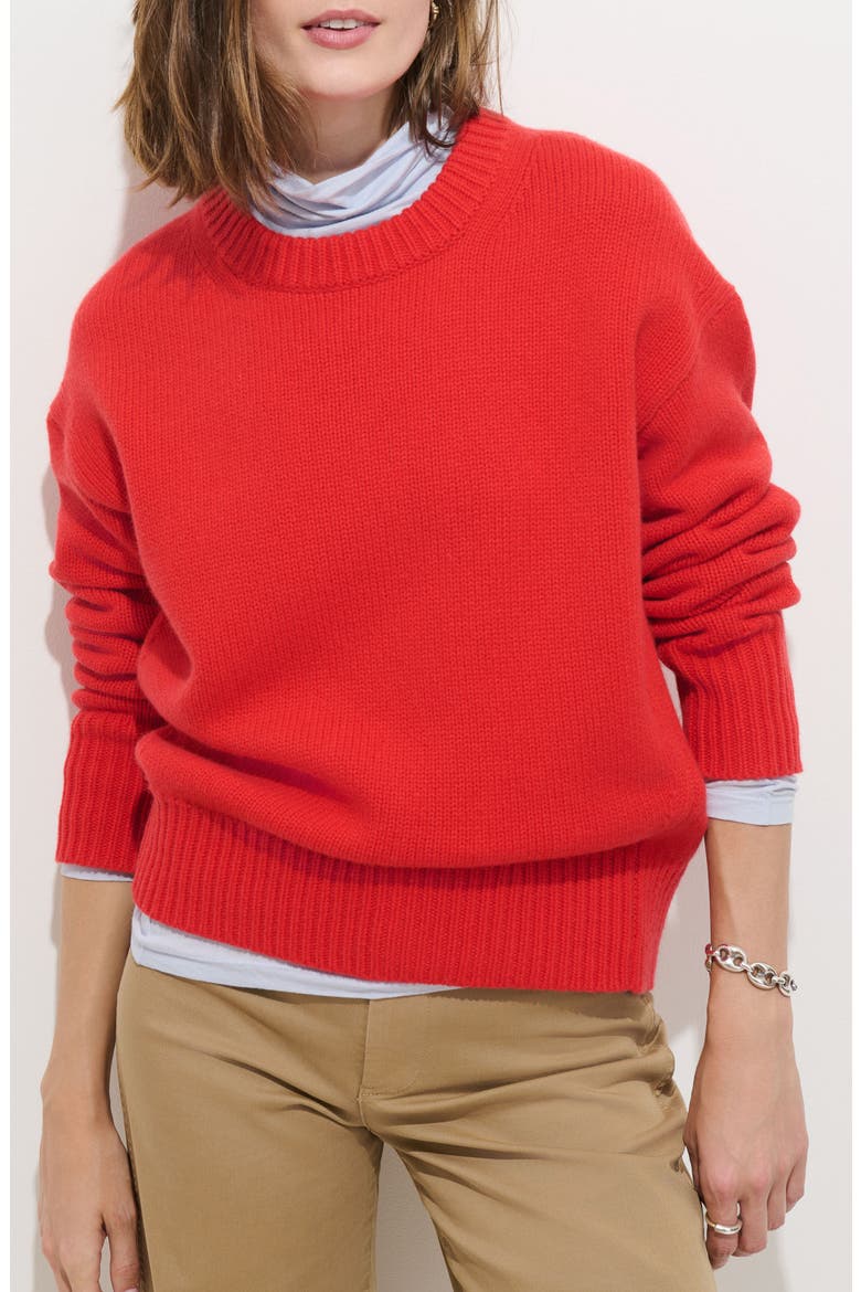Nottinghill Wool Sweater, Main, color, BRIGHT RED