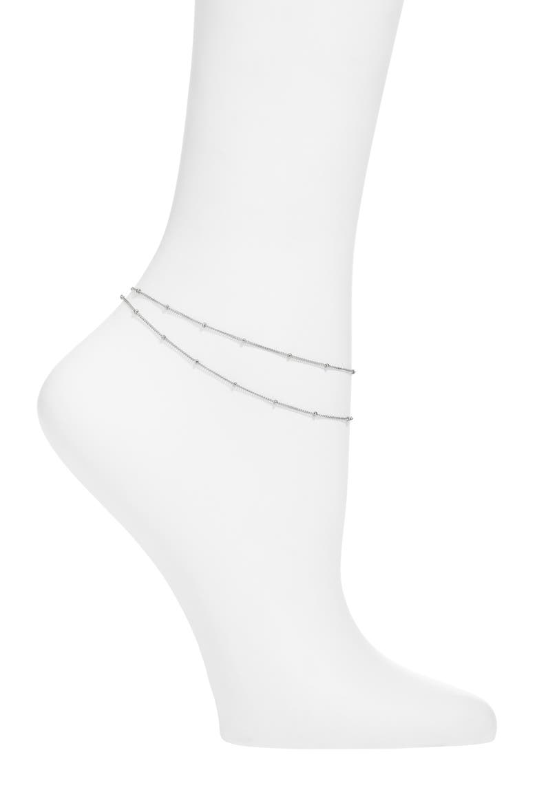 Palmer Anklet, Main, color, SILVER