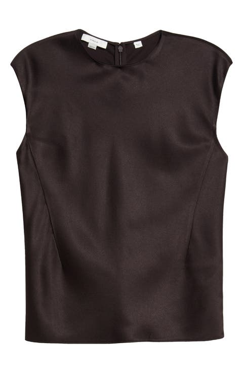 Cap Sleeve Satin Top
