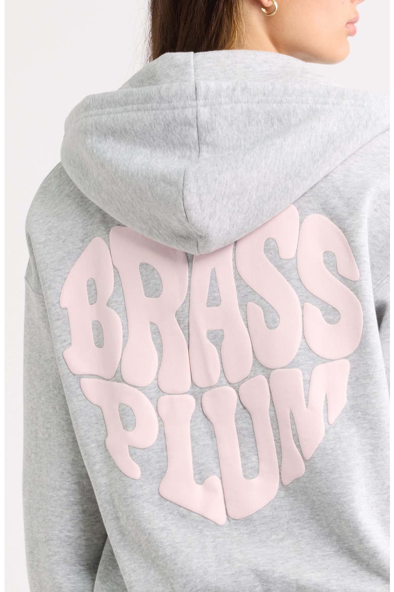 Graphic Full Zip Hoodie, Alternate, color, GREY- PINK P BRASS PLUM