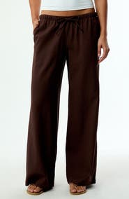 PacSun Alisa Linen Blend Wide Leg Pants