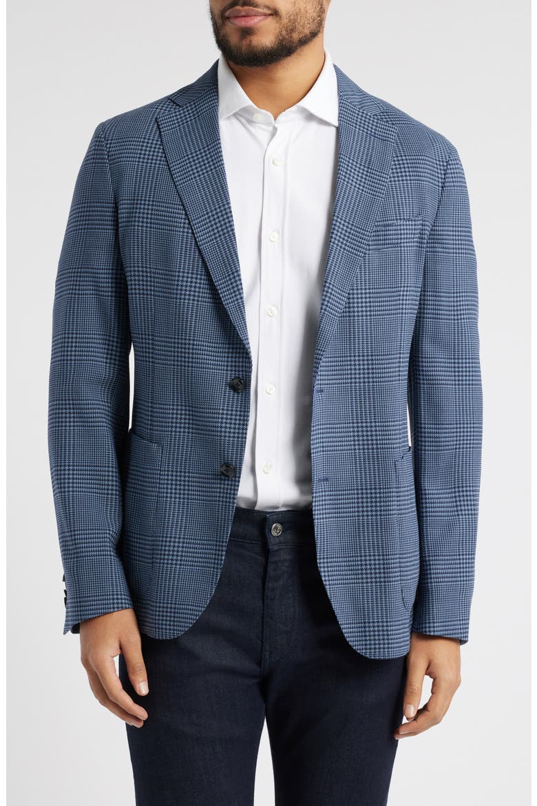 Hanry Slim Fit Blue Glen Check Stretch Wool Sport Coat, Alternate, color, MEDIUM BLUE
