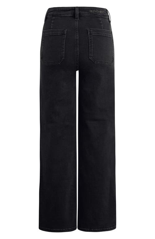 Favorite Daughter The Jordie Super High Waist Wide Leg Jeans In Black