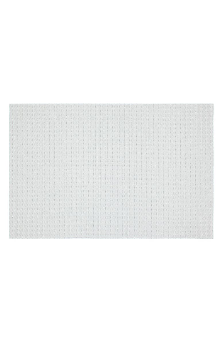 DAINTY HOME Set of 6 Vinyl Placemats, Main, color, Embroidered Glitter White