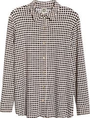 Anne Klein Polka Dot Button-Up Shirt