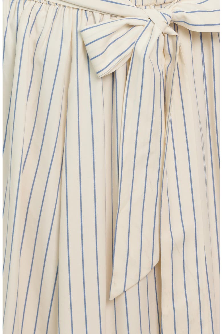 Stripe Tie Waist Midi Dress, Alternate, color, IVORY/ BLUE