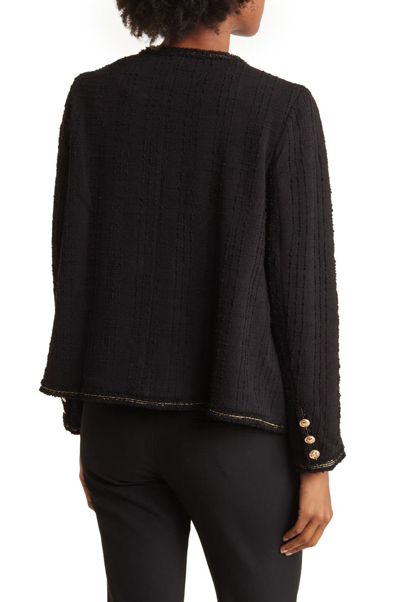 Adrianna Papell Metallic Trim Tweed Jacket, Alternate, color,