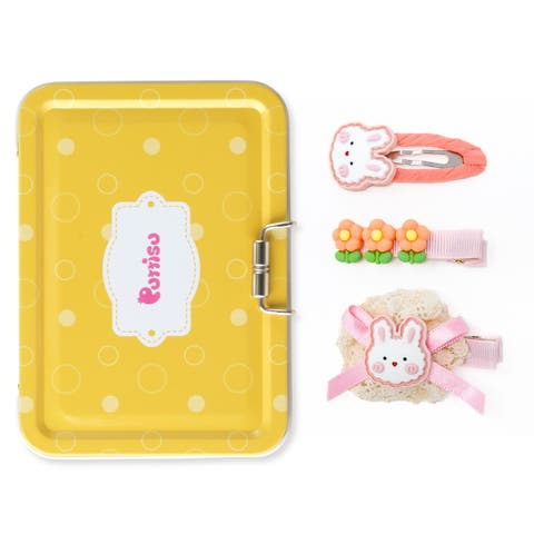 3pc Hair Clip Set - Cookie Bunny Bloom
