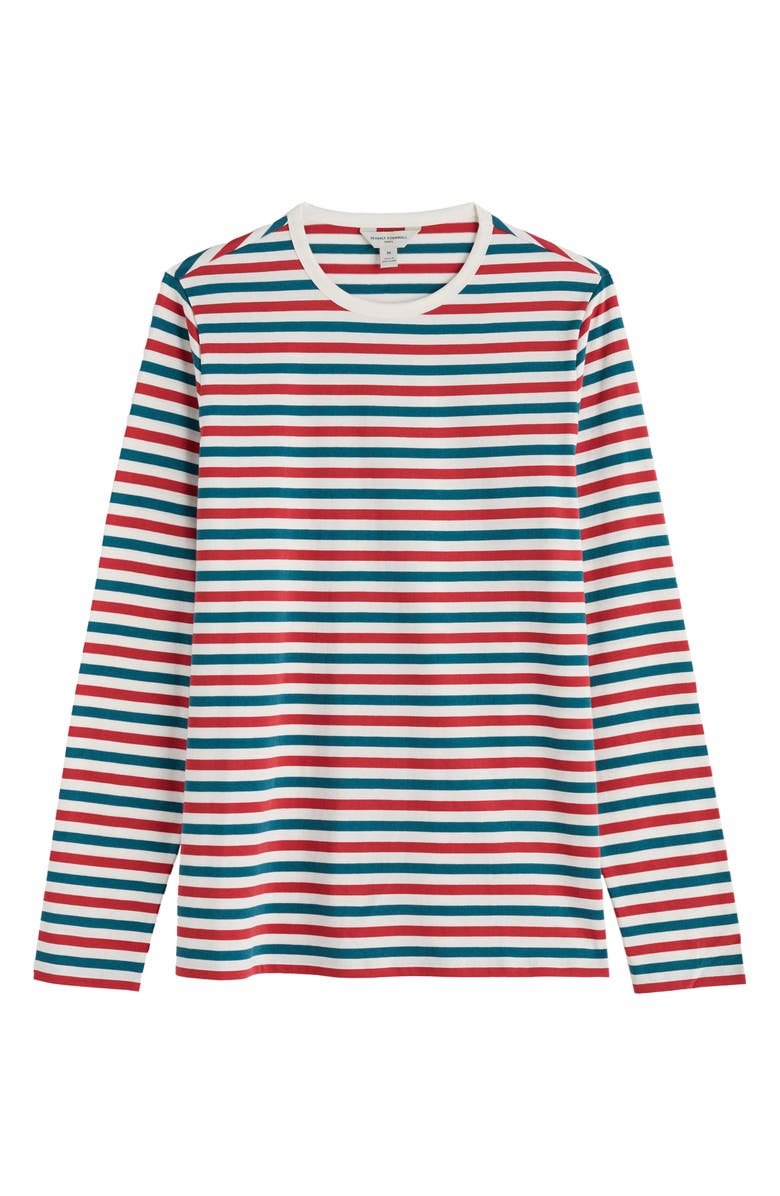 Seasalt Cornwall Sailor Stripe Long Sleeve Organic Cotton T-Shirt, Alternate, color, Duet Mini Cornish Cardinal