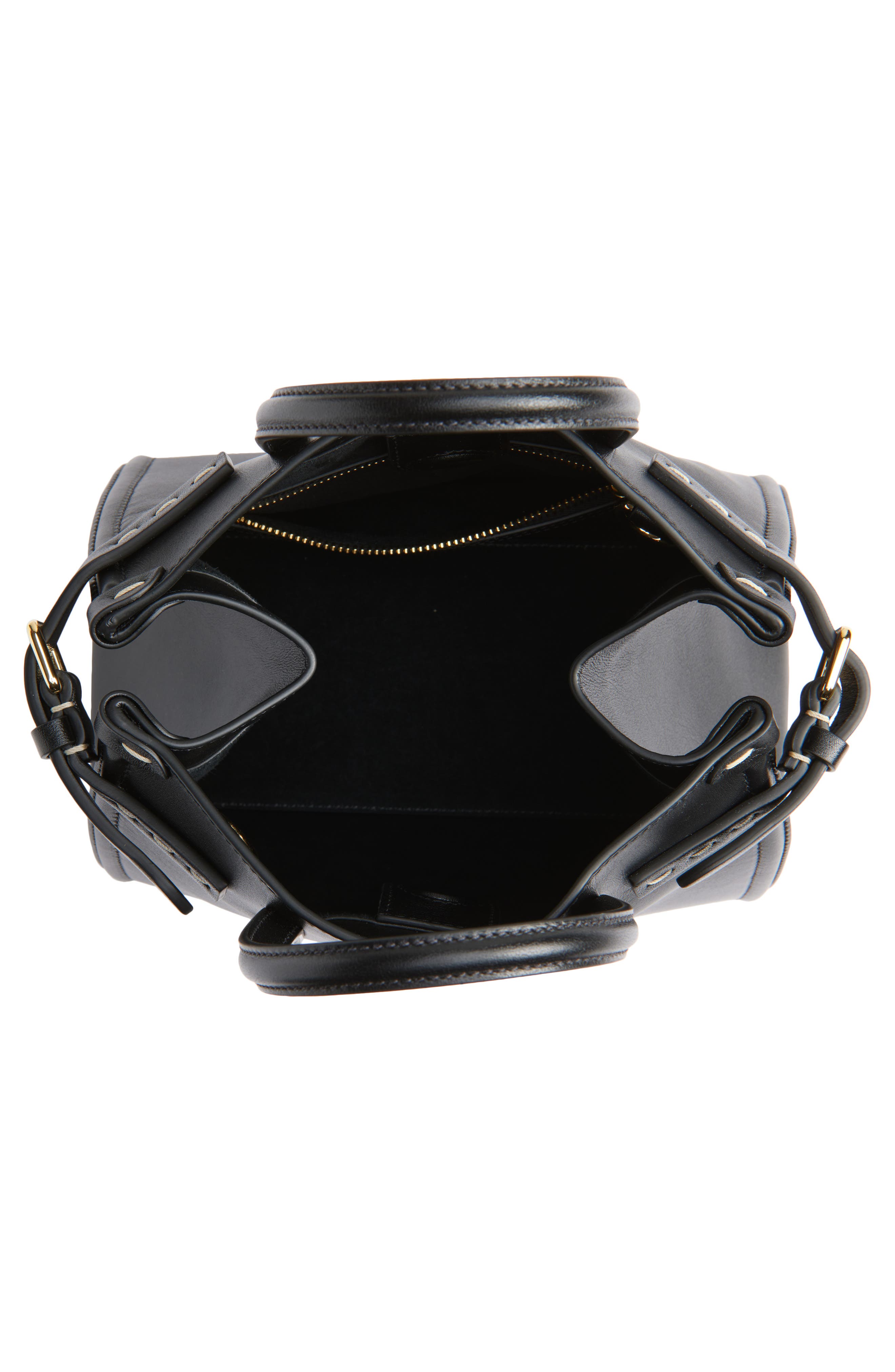 Valentino Garavani Small Antibes Leather Tote, Alternate, color, 0No Nero