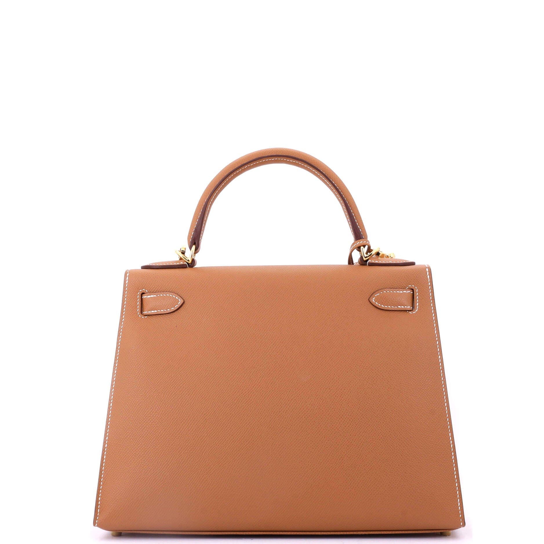 Pre-Owned Hermes Kelly Handbag Brown Epsom with Gold Hardware 28, Alternate, color, 