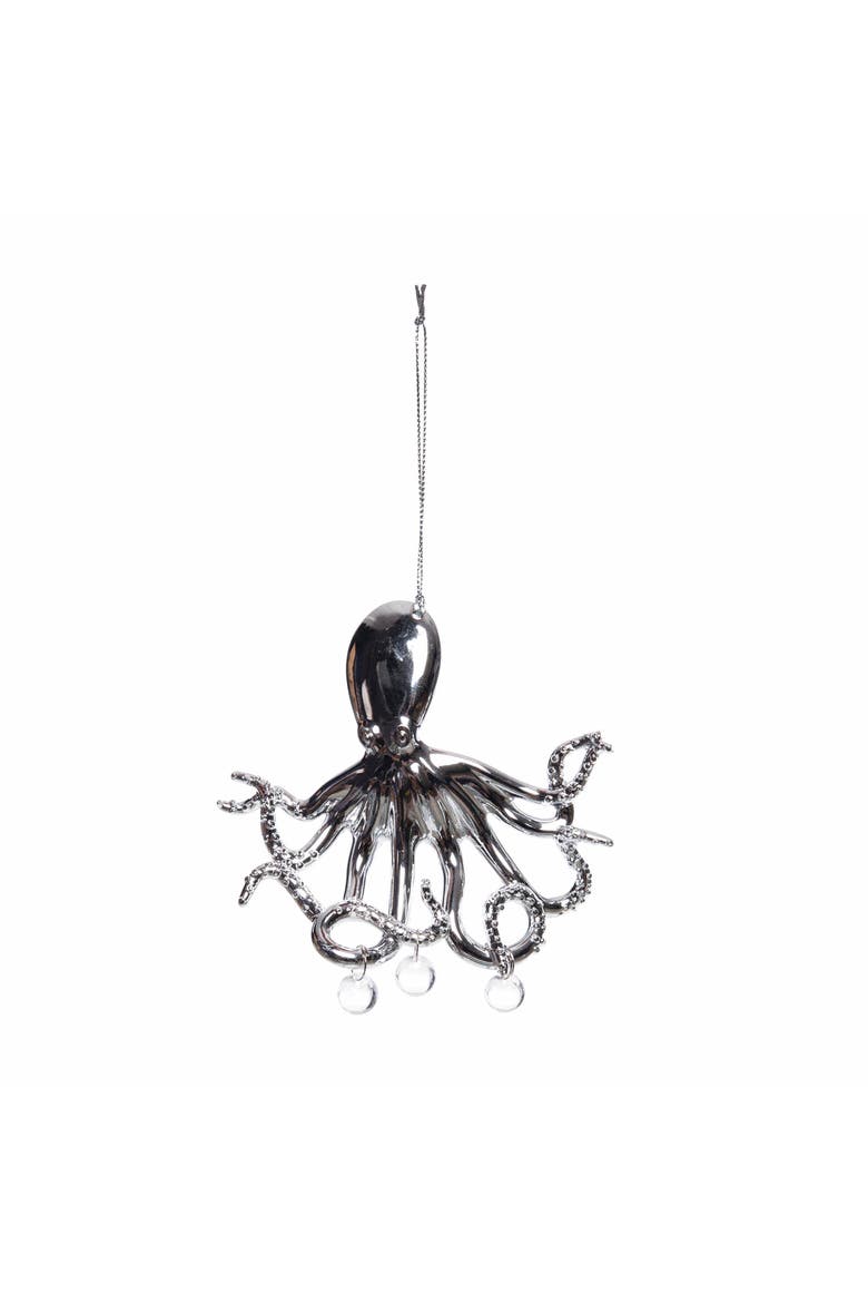 Silver Octopus Ornament, Main, color, Black
